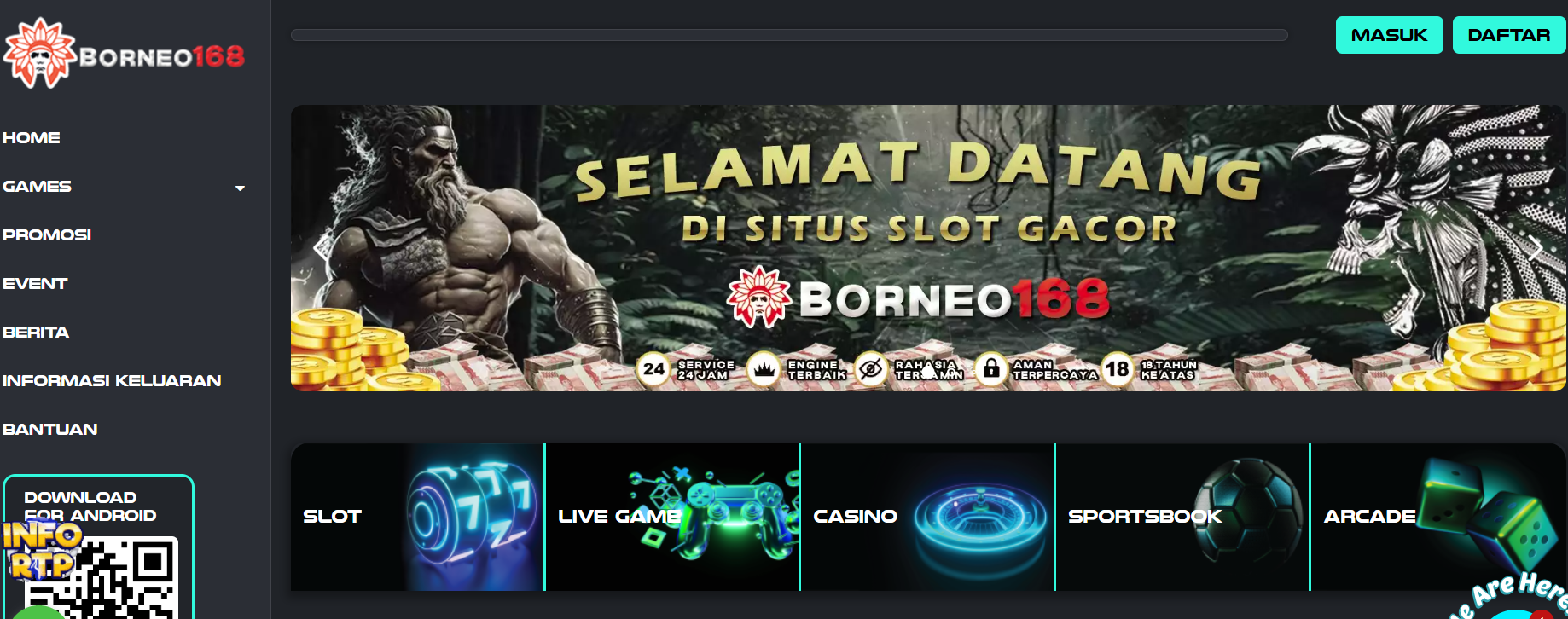 Borneo168 link