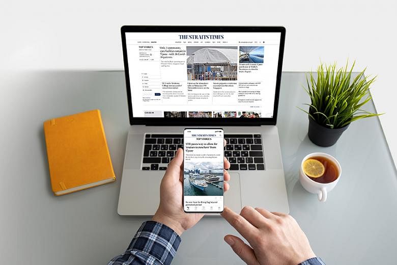 Pembaca dapat menikmati langganan digital bulanan $ 9,90 ke The Straits Times